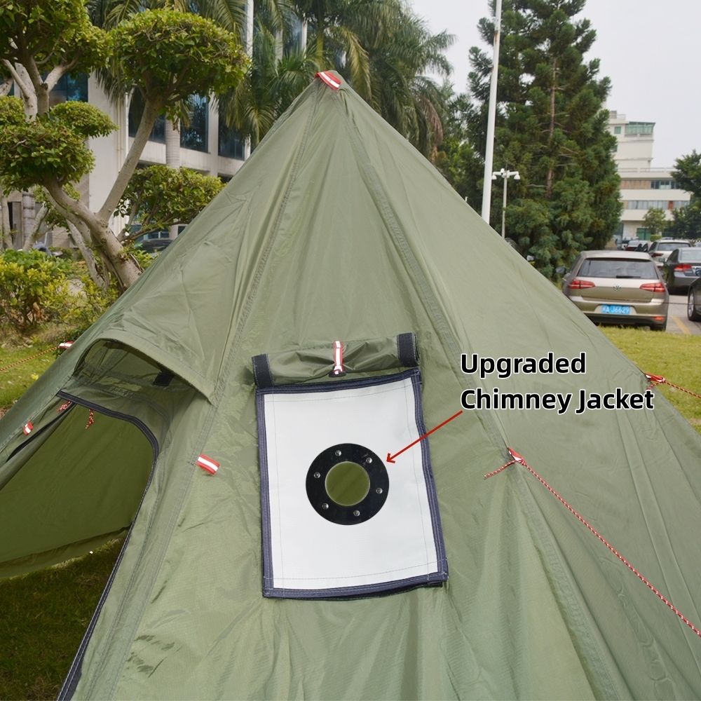 New Pyramid Tent With Snow Ski - Camping Cooking Snow reseña y precio