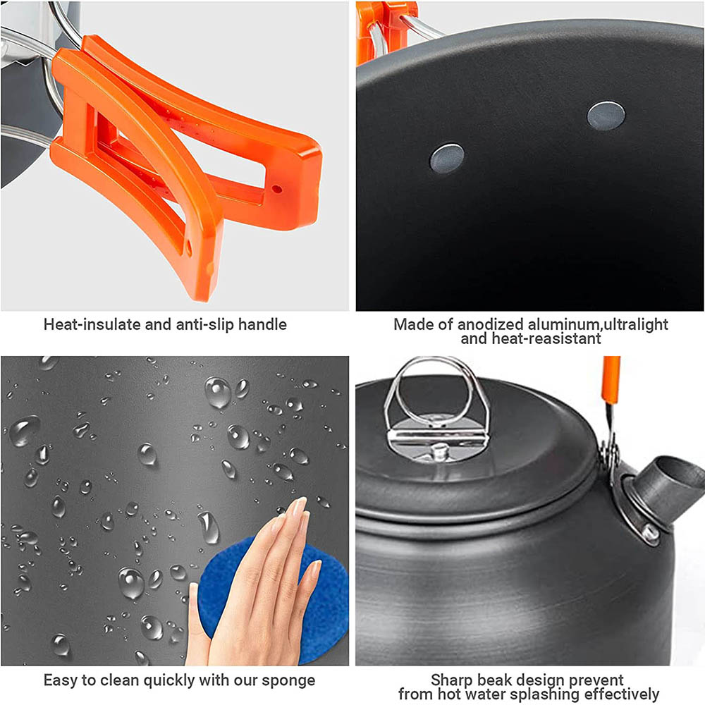 1pcs/1set Camping Cookware Kit - Camping Cooking Gear Set reseña y precio