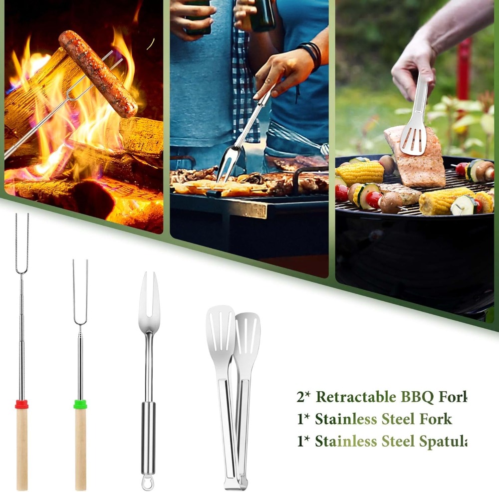 Stainless Steel Camping Cookin - Camping Cooking Gear Set reseña y precio