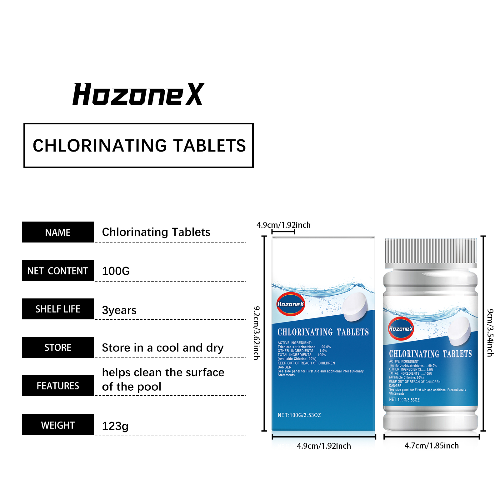 100g Swimming Pool Cleaning Ef - Water Purification Tablet reseña y precio