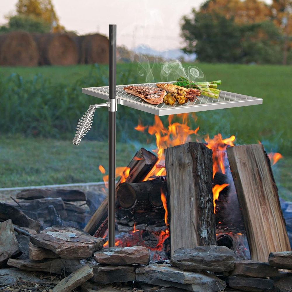 Adjustable Open Fire Grill Gra - Camping Cooking Open Fire reseña y precio