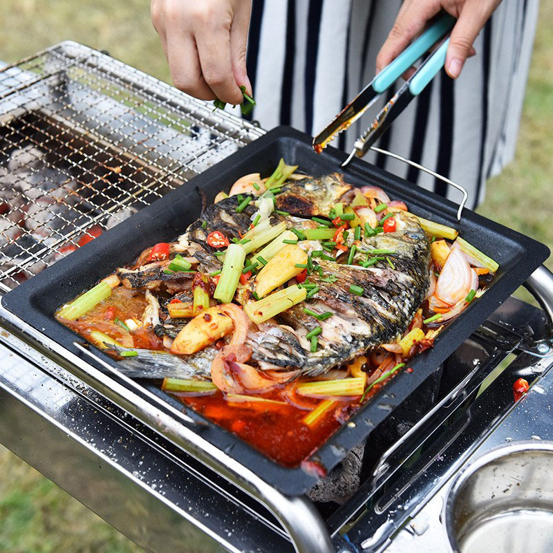 Outdoors Thick Square Grill Pa - Camping Cooking Plate reseña y precio