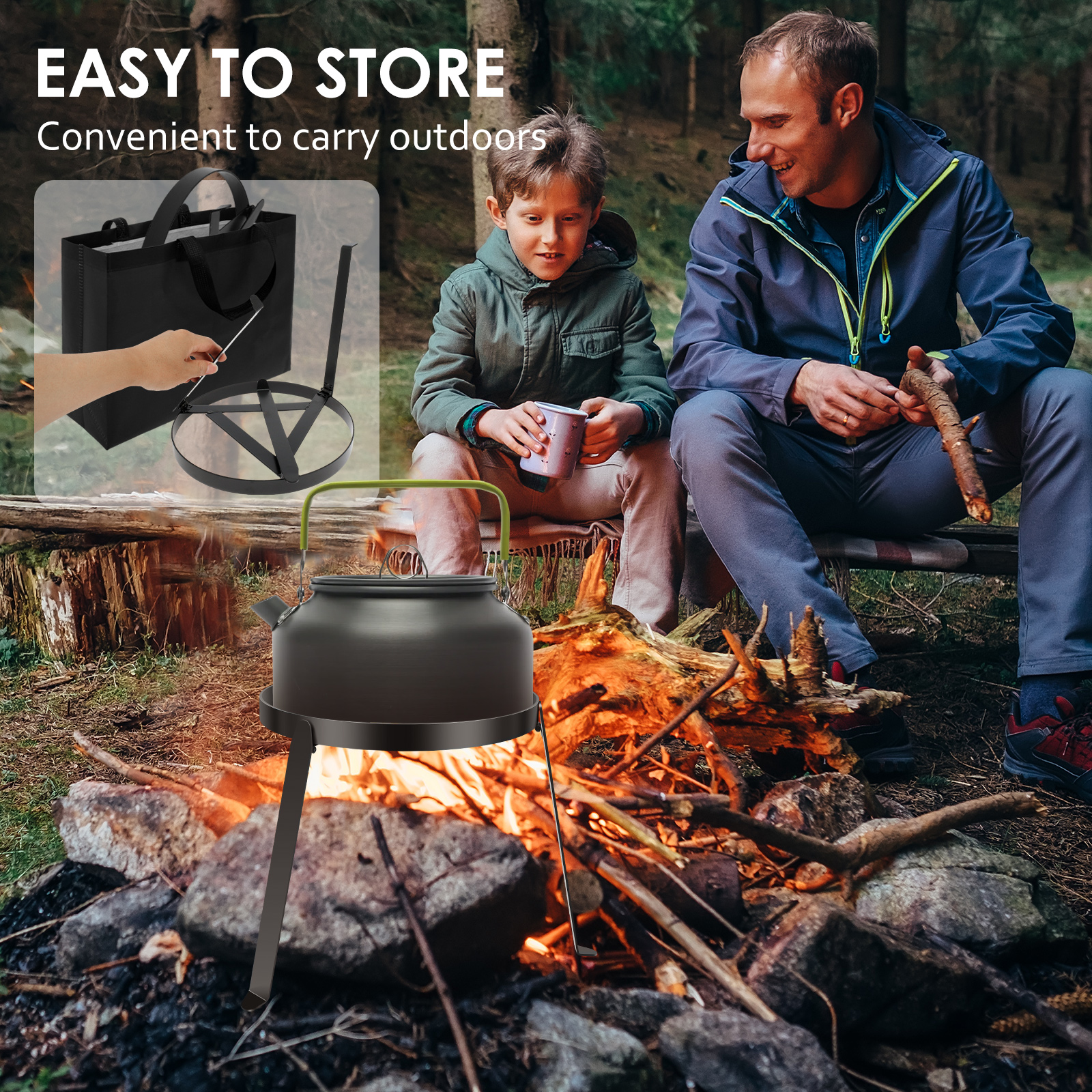 Campfire Tripod for Cooking ,  - Camping Cooking Open Fire reseña y precio
