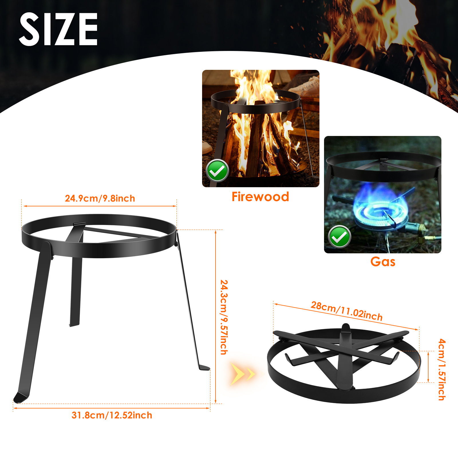 Campfire Tripod for Cooking ,  - Camping Cooking Open Fire reseña y precio