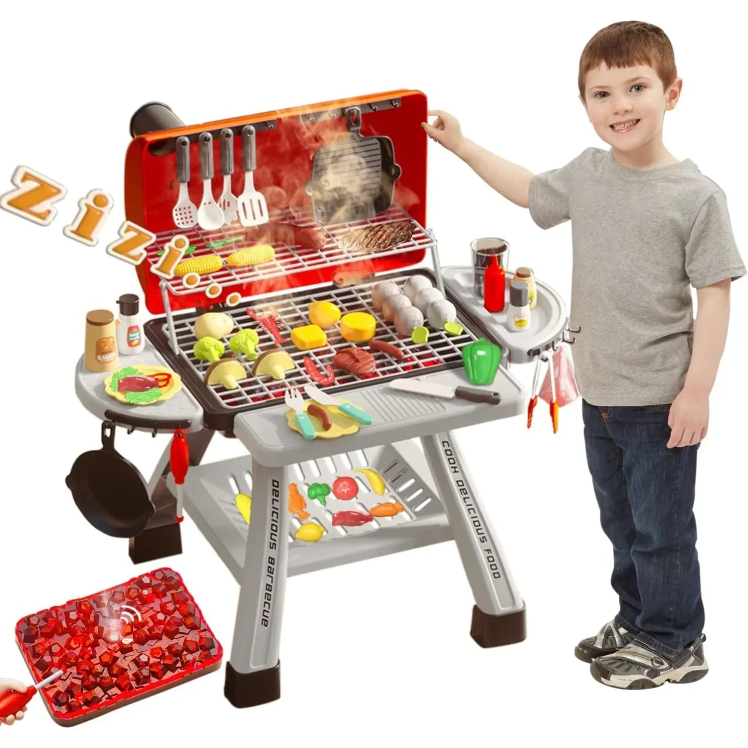 Barbecue Grill Toy Set Kids BB - Camping Cooking With Kids reseña y precio