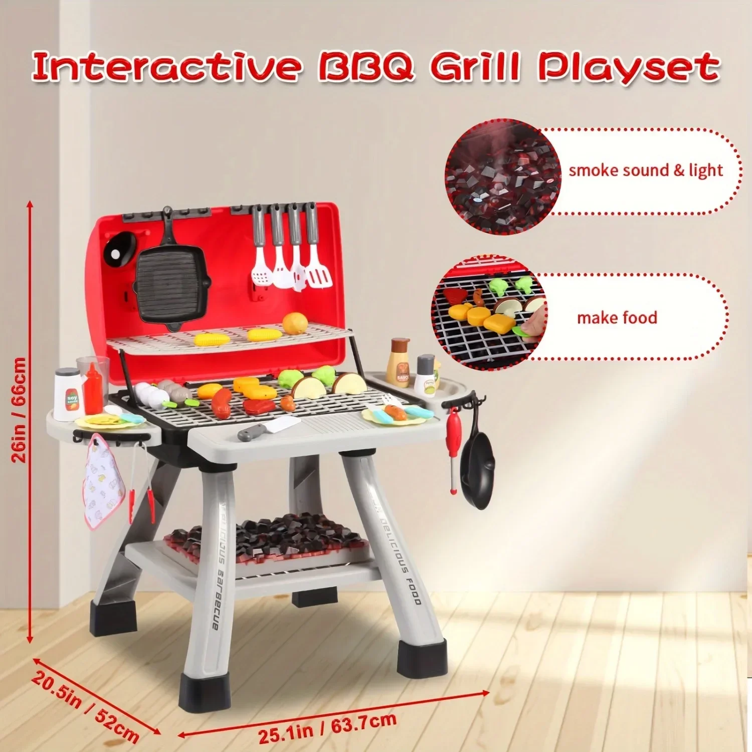 Barbecue Grill Toy Set Kids BB - Camping Cooking With Kids reseña y precio