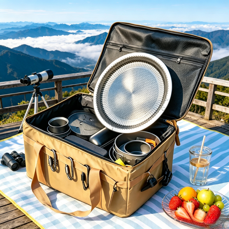 30L Khaki Foldable Oxford Tact - Camping Cooking Organizer reseña y precio
