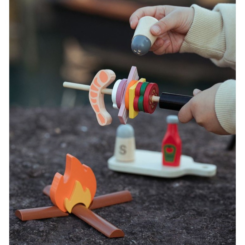 Wooden Camping Pretend Play Se - Camping Cooking With Kids reseña y precio