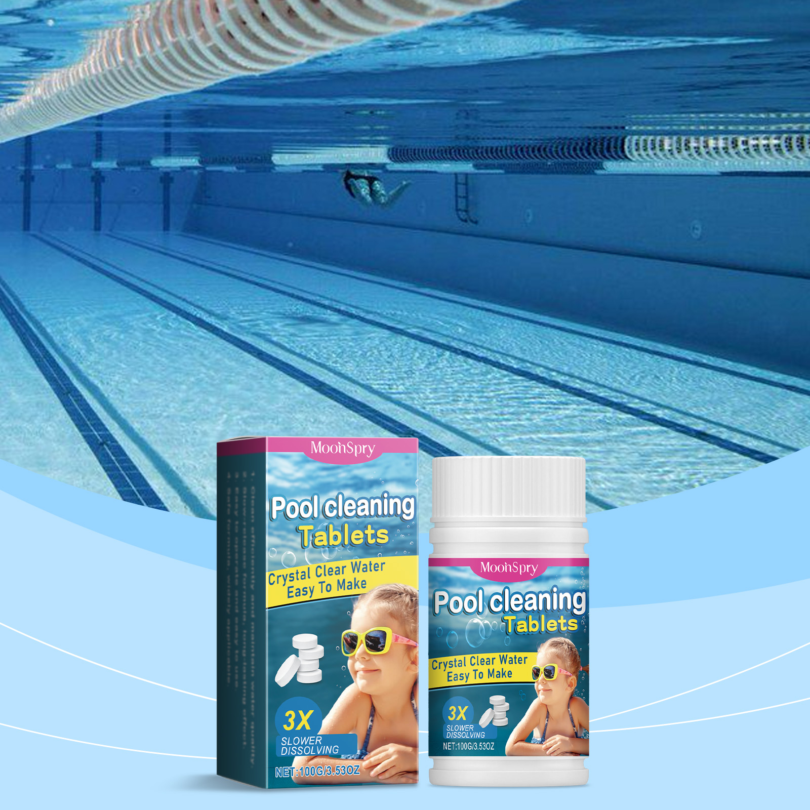 Home Pool Cleaning Slow-Releas - Water Purification Tablet reseña y precio
