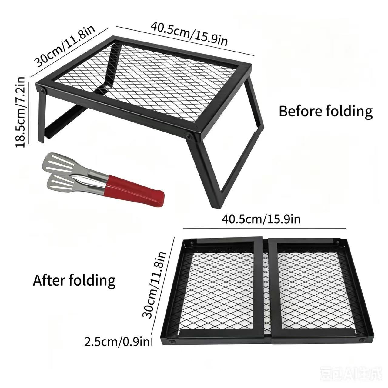 Portable folding barbecue gril - Camping Cooking Open Fire reseña y precio