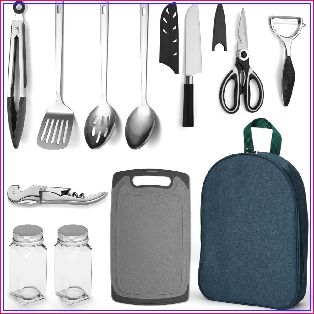Camping Cooking Utensil Set 10 - Camping Outdoor Cooking Set reseña y precio