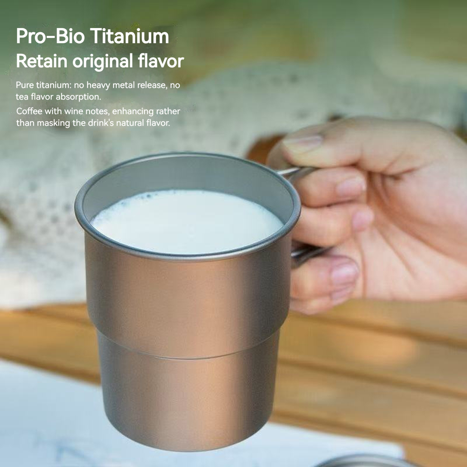 Titanium Coffee Mug with Folda - Camping Cooking Open Fire reseña y precio