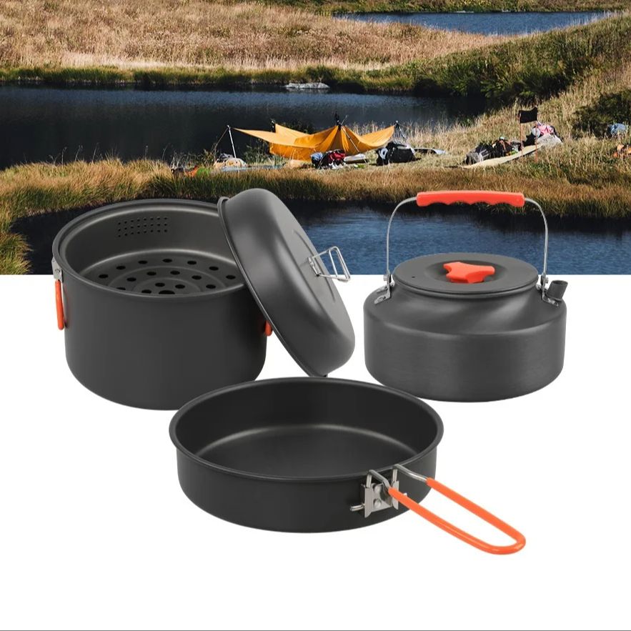 Outdoor Cookware Set Camping C - Camping Cooking Pots And Pans Set reseña y precio