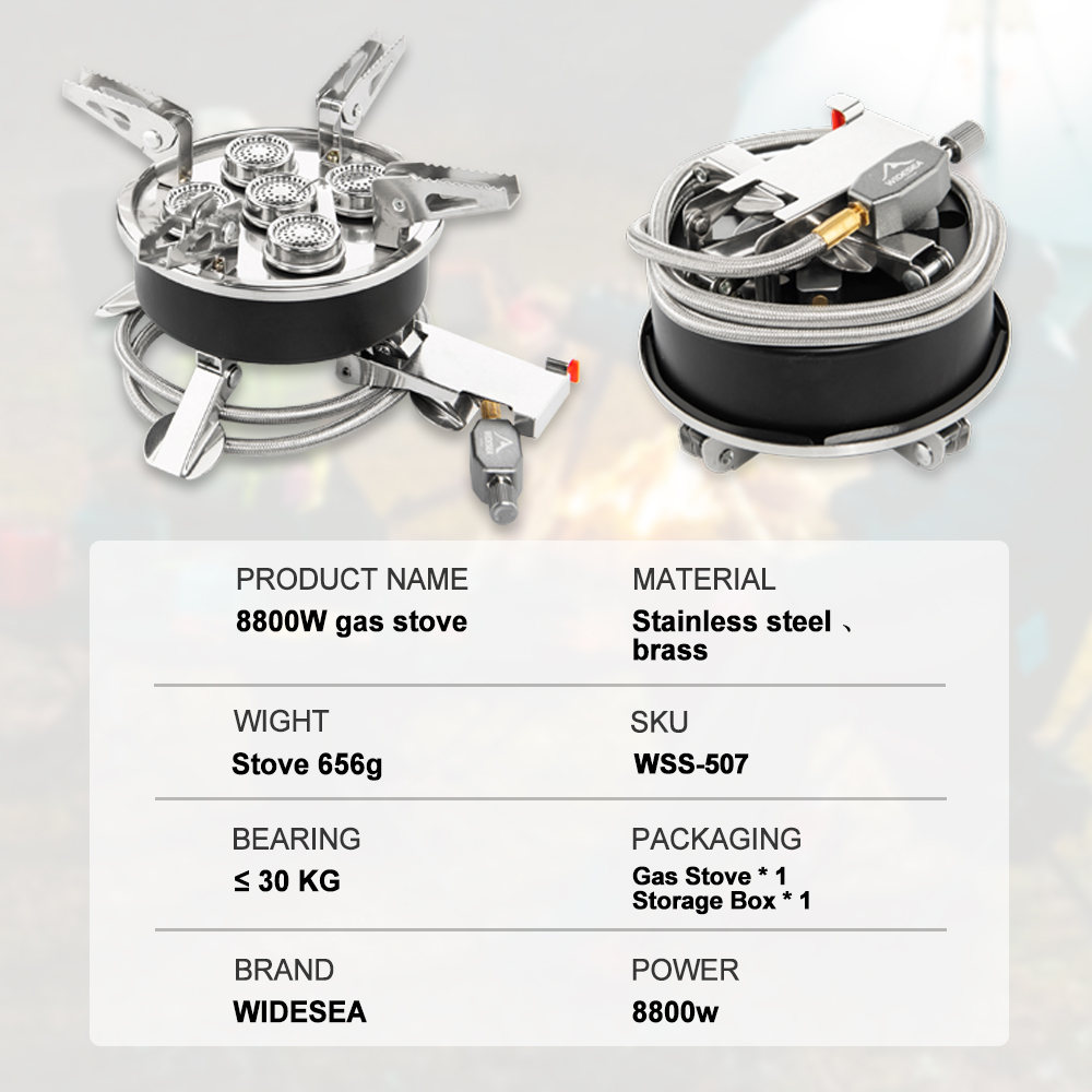 Widesea Camping 5in1 Gas Stove - Camping Cooking Plate reseña y precio