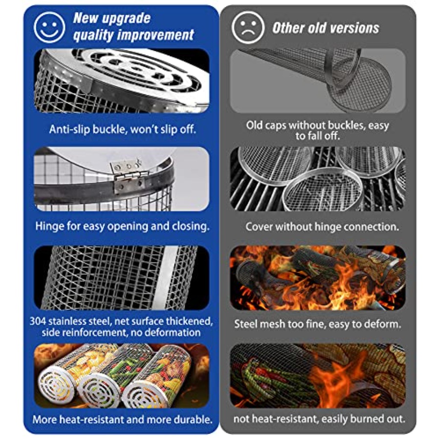 Outdoor Grilling Baskets Grill - Camping Outdoor Cooking Set reseña y precio