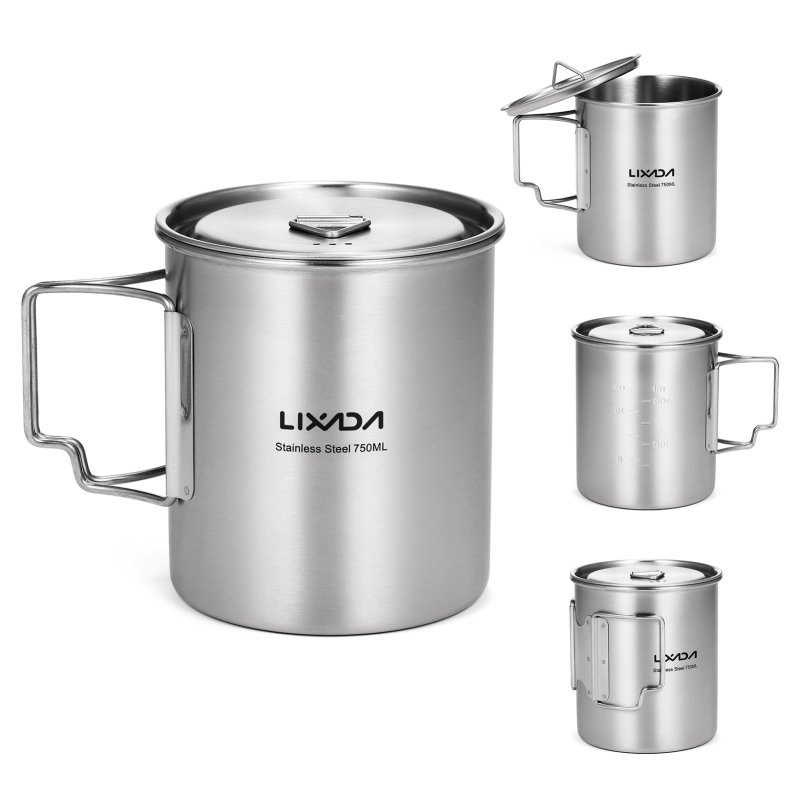Lixada 750ml Cup Outdoor Stain - Camping Cooking Gear Set reseña y precio
