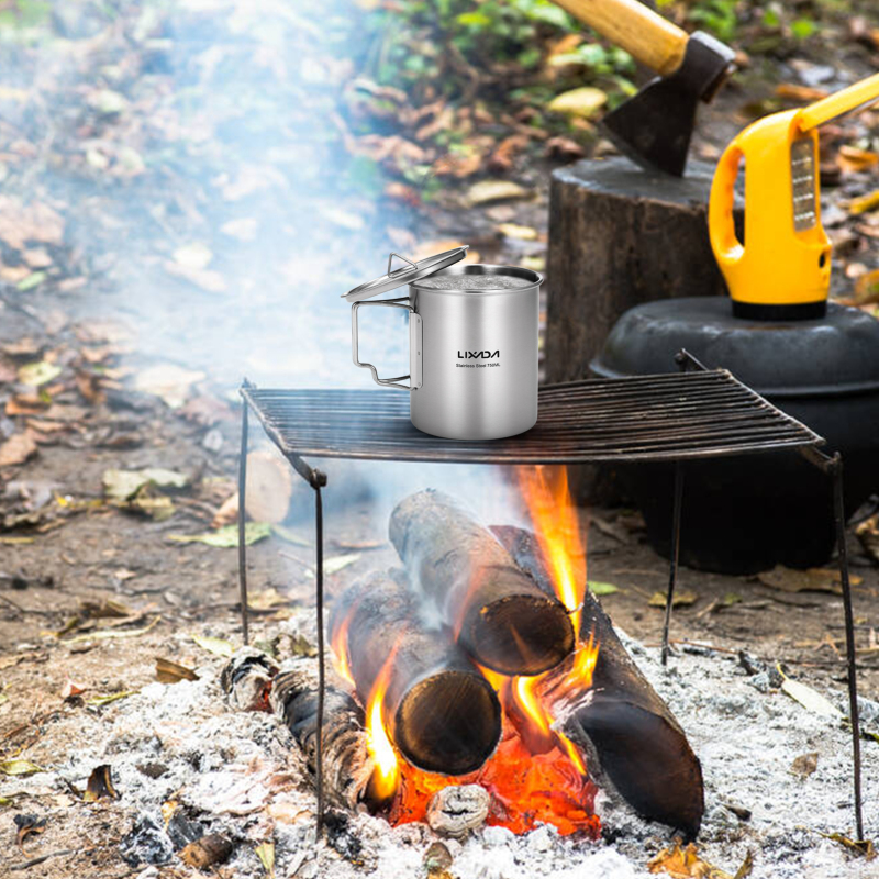 Lixada 750ml Cup Outdoor Stain - Camping Cooking Gear Set reseña y precio