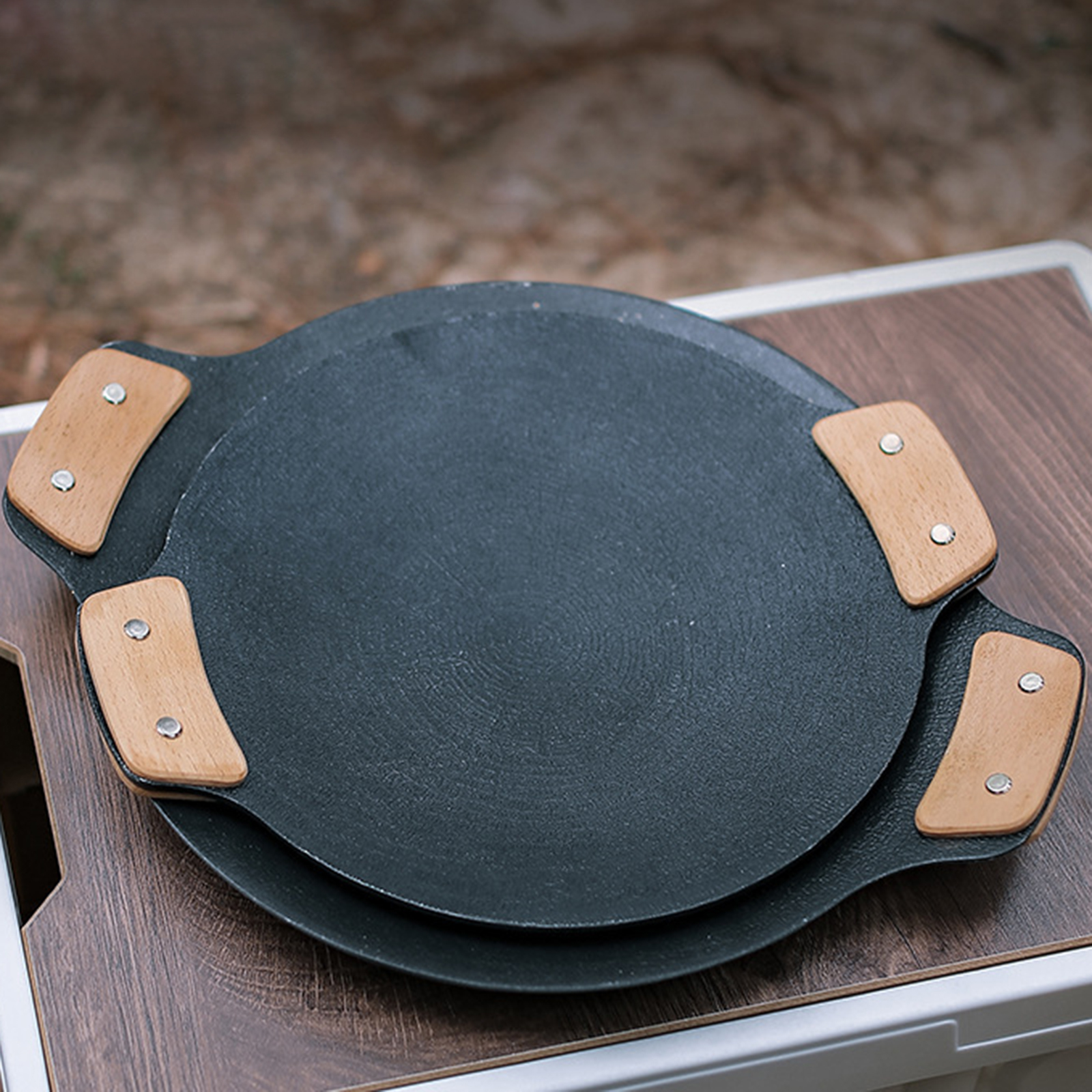 Solid Wood Barbecue Pan Heat R - Camping Cooking Cupboard reseña y precio