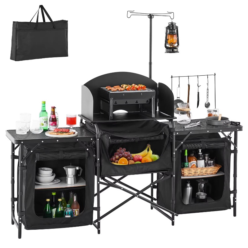 【Hot】VEVOR Camping Kitchen Tab - Camping Cooking Cupboard reseña y precio