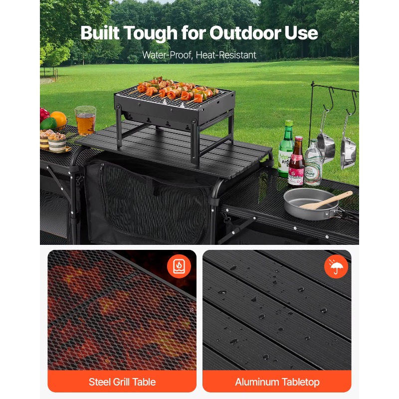 【Hot】VEVOR Camping Kitchen Tab - Camping Cooking Cupboard reseña y precio