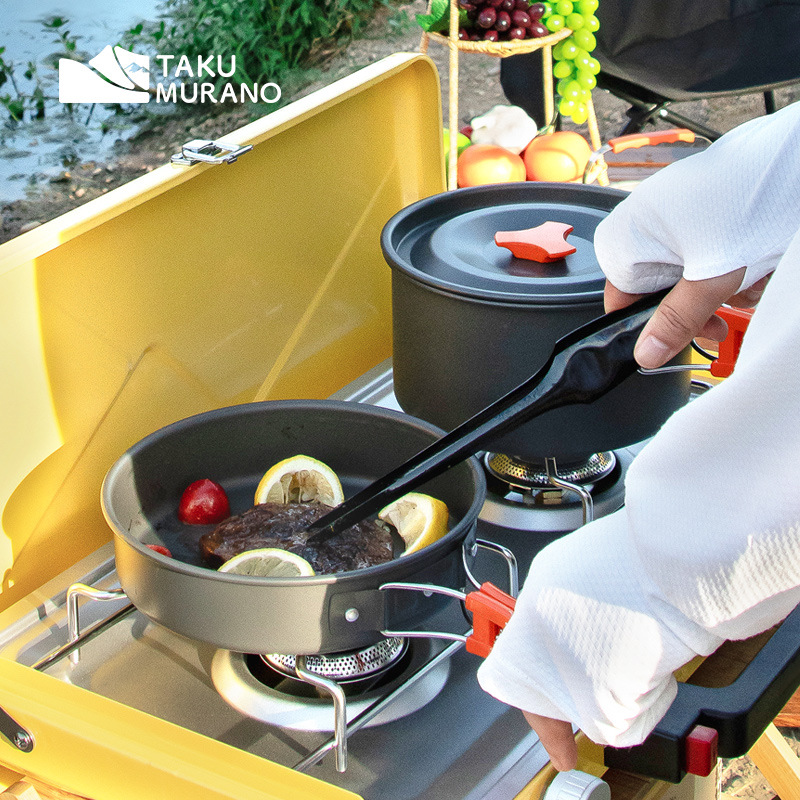 Camping Cookware Set Outdoor C - Camping Cooking Gear Set reseña y precio