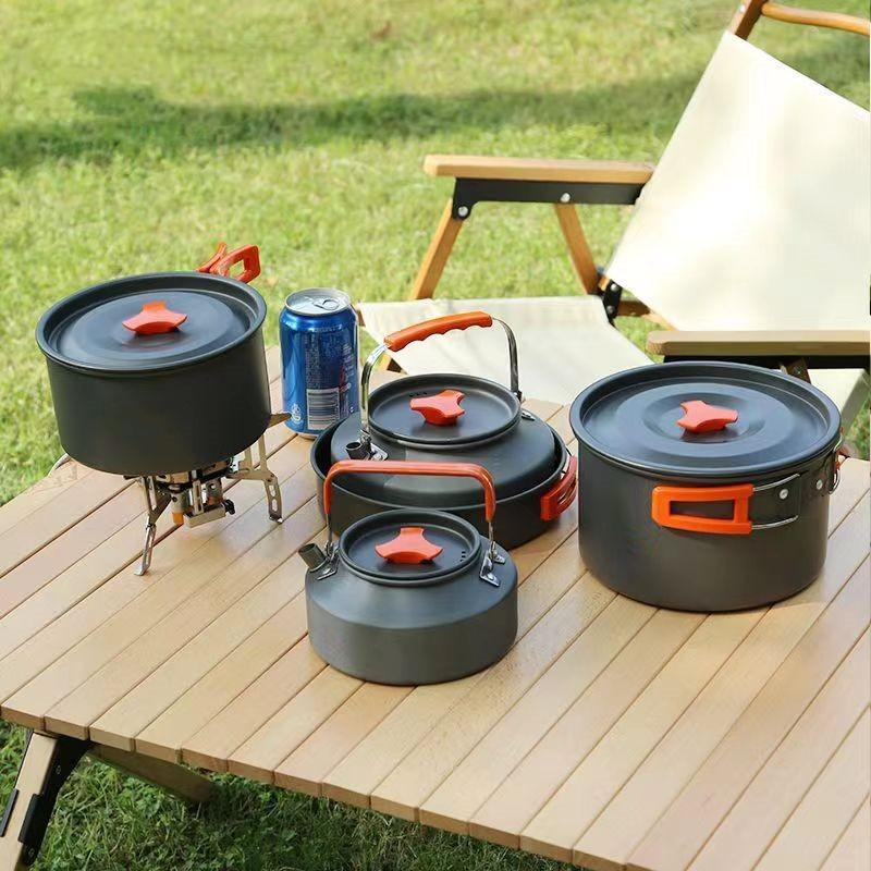 Portable Aluminum Camping Cook - Camping Cooking Set Large reseña y precio