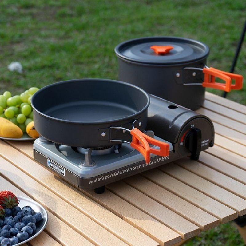 Portable Aluminum Camping Cook - Camping Cooking Set Large reseña y precio