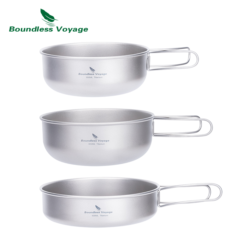 Boundless Voyage Titanium Camp - Camping Cooking Pots And Pans Set reseña y precio