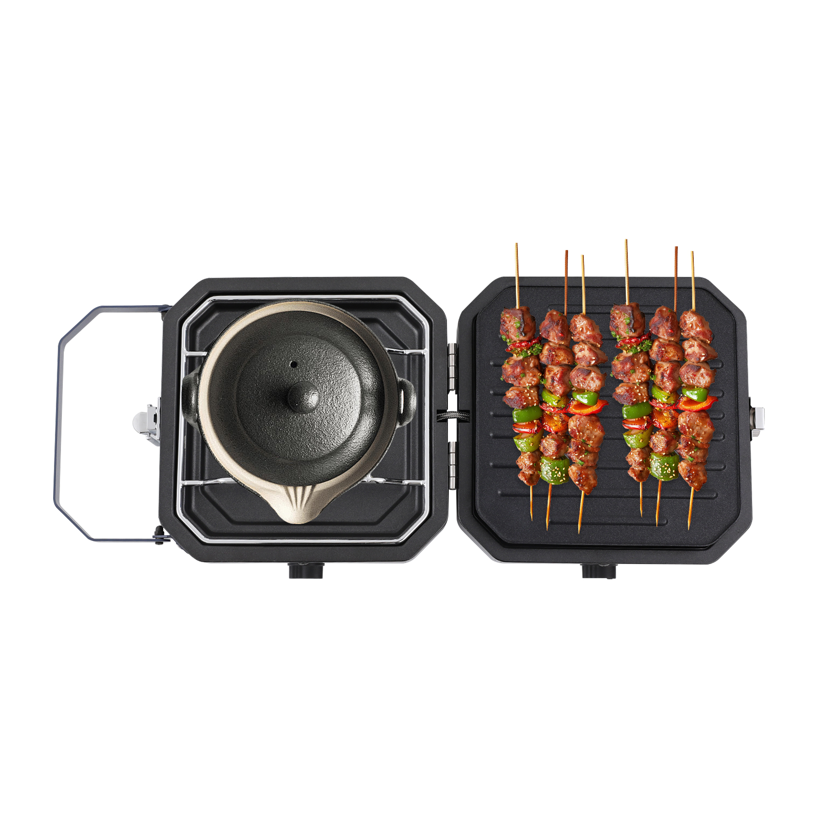 Portable Dual Burner Camp Stov - Camping Cooking Cupboard reseña y precio