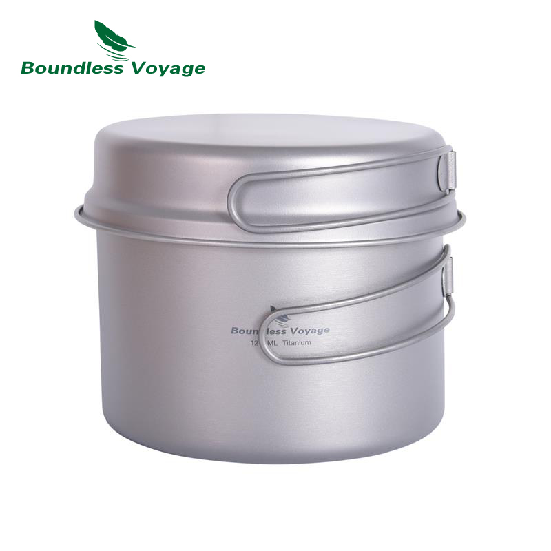 Boundless Voyage Titanium Pot  - Camping Cooking Set Large reseña y precio