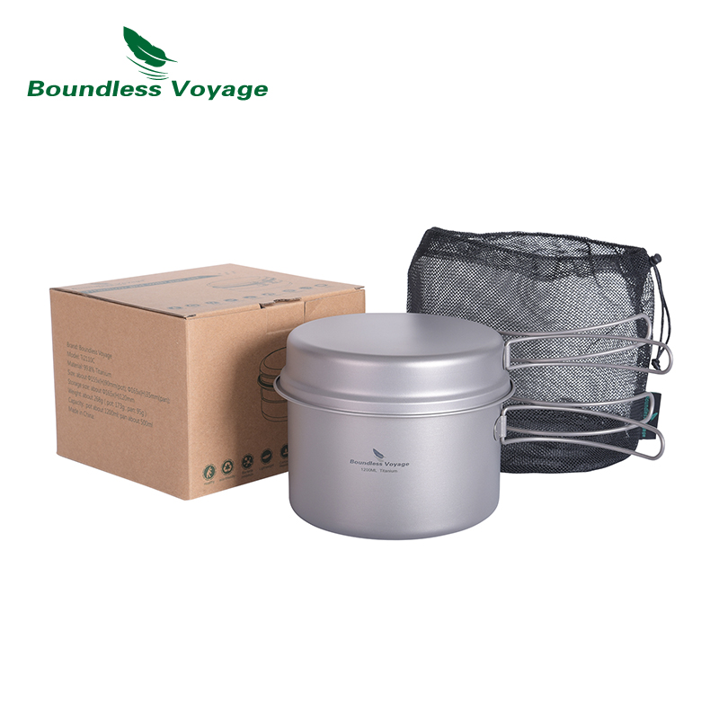 Boundless Voyage Titanium Pot  - Camping Cooking Set Large reseña y precio