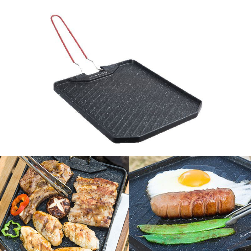 Outdoor camping barbecue pan H - Camping Cooking Plate reseña y precio