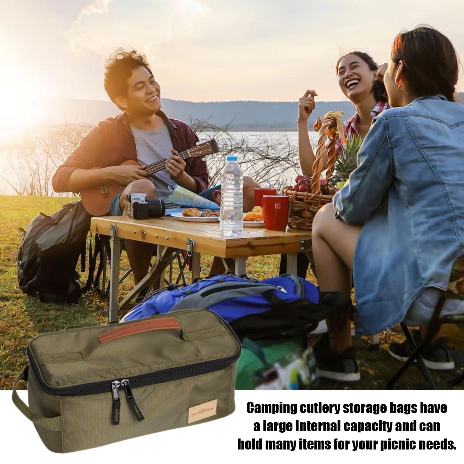 Insulated Camping Cutlery Stor - Camping Cooking Organizer reseña y precio
