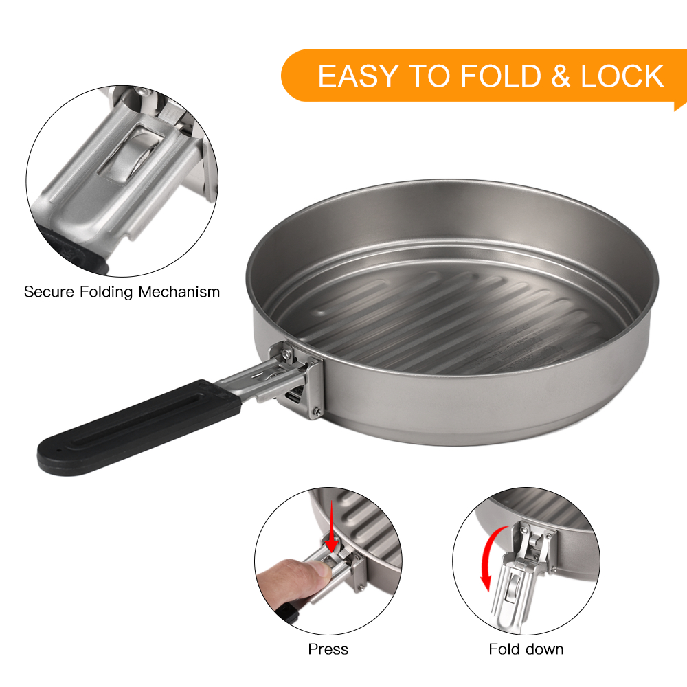 Camping Pots and Pans Portable - Camping Cooking Open Fire reseña y precio