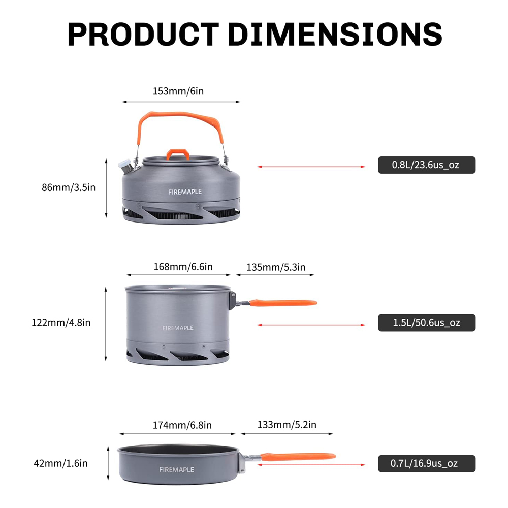 Fire Maple Camping Cookware Ut - Camping Cooking Gear Set reseña y precio