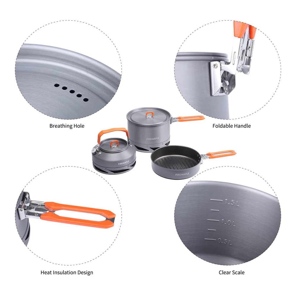 Fire Maple Camping Cookware Ut - Camping Cooking Gear Set reseña y precio