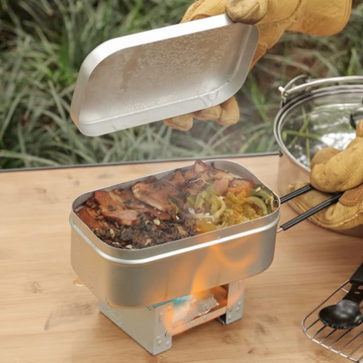 Foldable Bento Box Handle, Lun - Camping Outdoor Cooking Set reseña y precio
