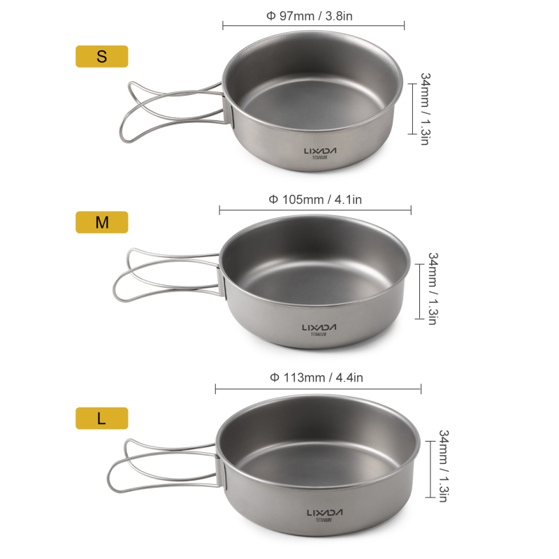 Lixada Titanium Bowls Ultralig - Camping Cooking Tray reseña y precio