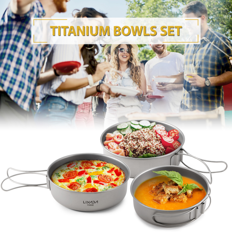Lixada Titanium Bowls Ultralig - Camping Cooking Tray reseña y precio