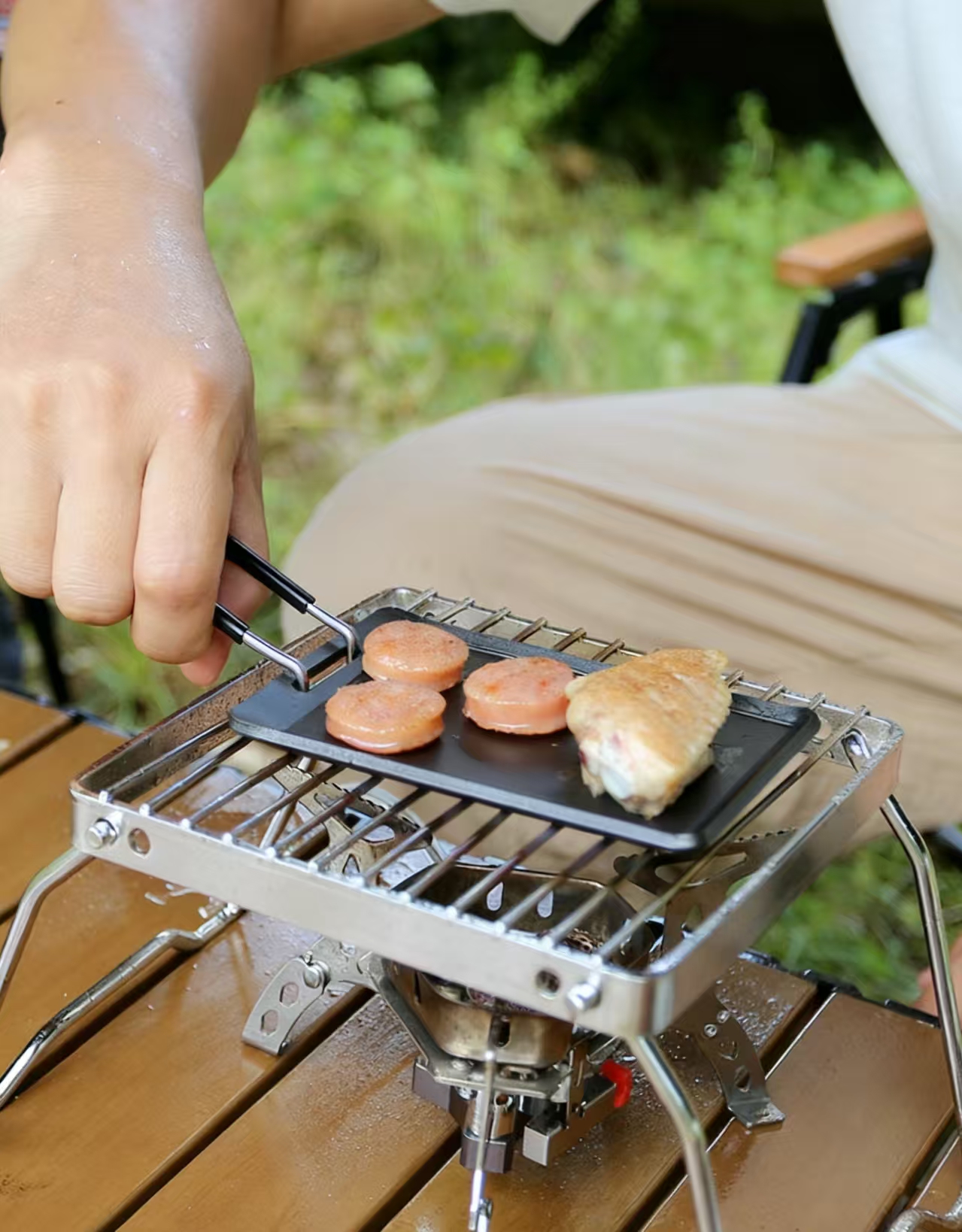 Mini Camping Frying Pan Portab - Camping Cooking Tray reseña y precio