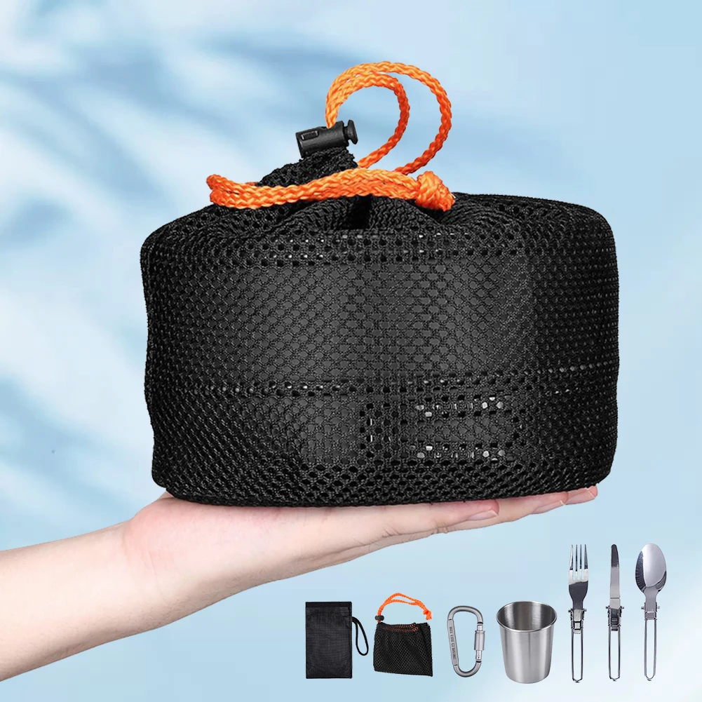 Camping Cookware Kit Kettle Po - Camping Cooking Pots And Pans Set reseña y precio