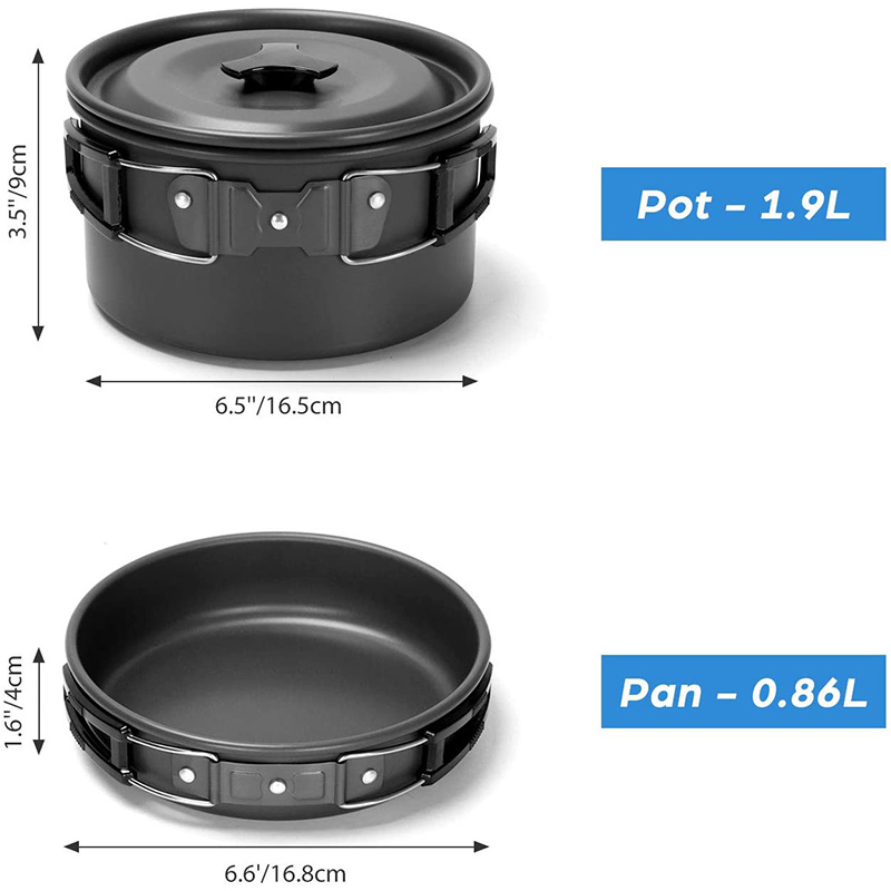 1 Set Outdoor Pot Pan Camping  - Camping Cooking Pots And Pans Set reseña y precio