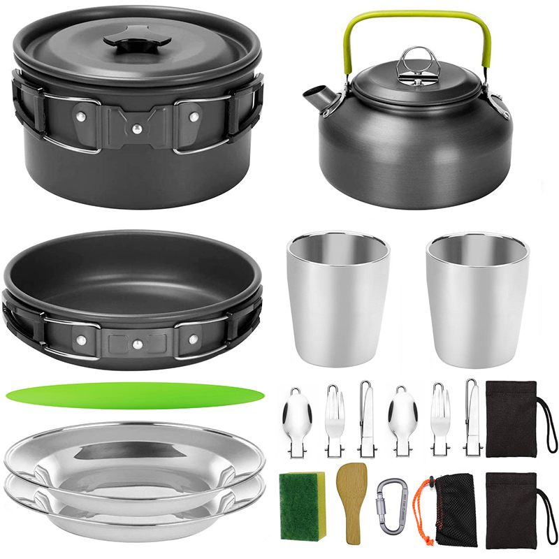 1 Set Outdoor Pot Pan Camping  - Camping Cooking Pots And Pans Set reseña y precio