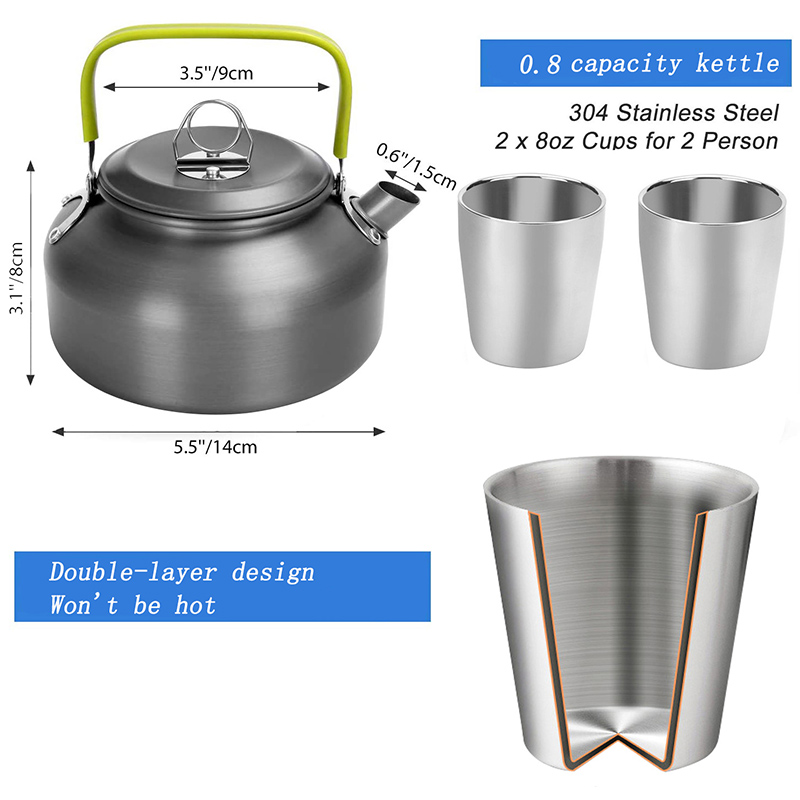 1 Set Outdoor Pot Pan Camping  - Camping Cooking Pots And Pans Set reseña y precio