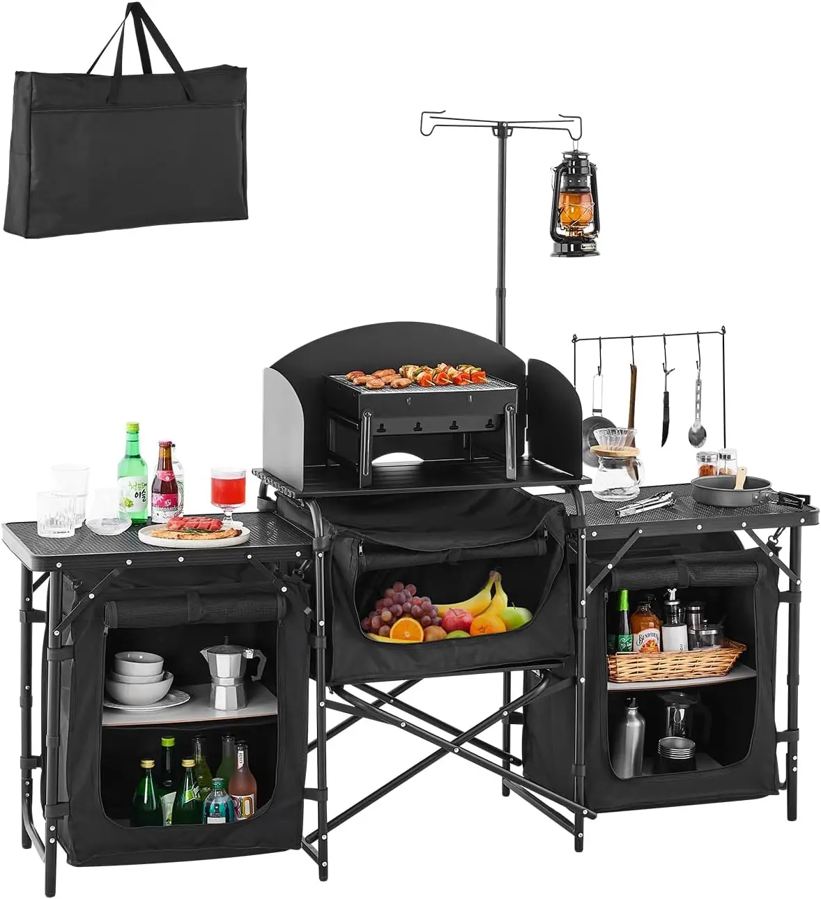 Camping Kitchen Table Outdoor  - Camping Cooking Cupboard reseña y precio