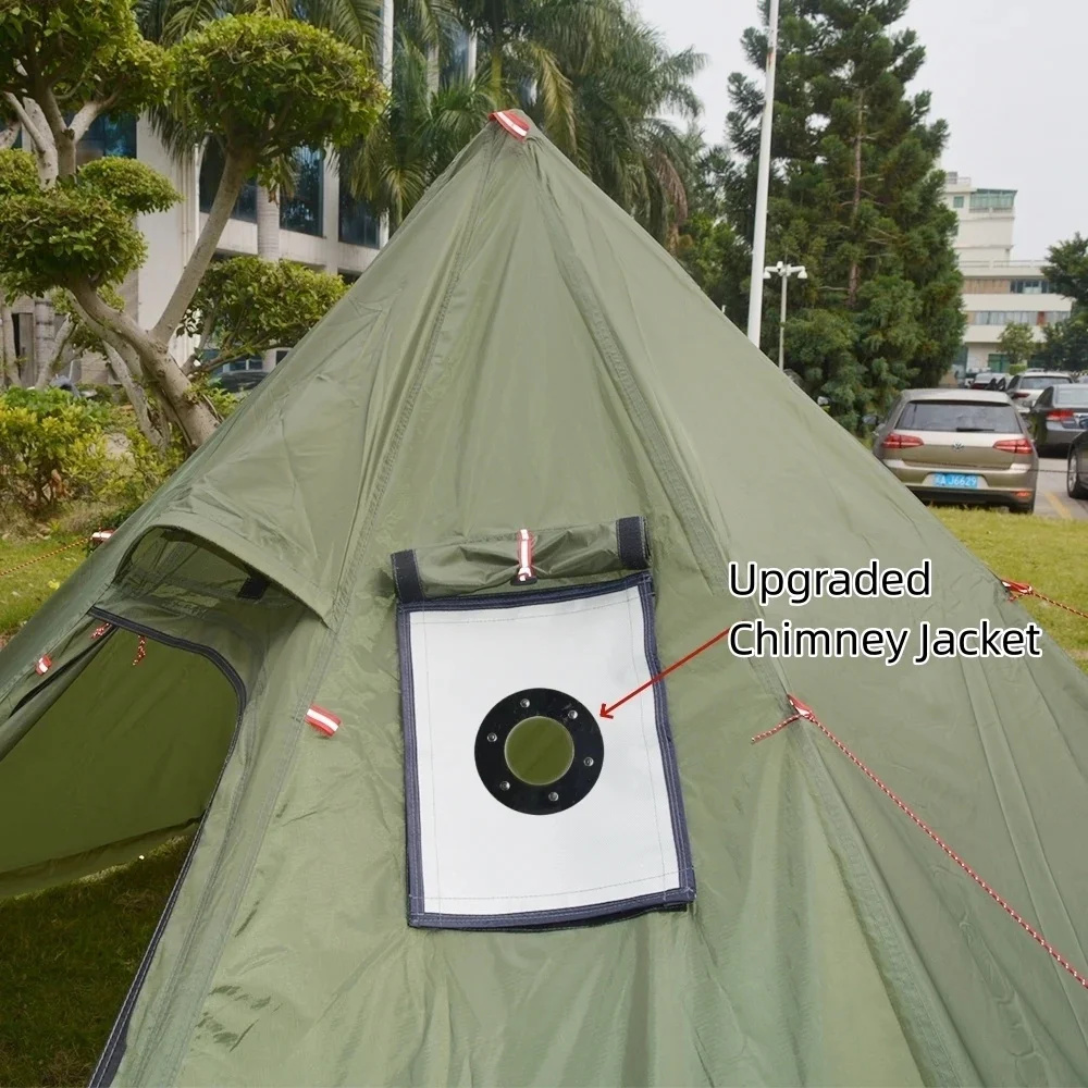 New Pyramid Tent With Snow Ski - Camping Cooking Snow reseña y precio