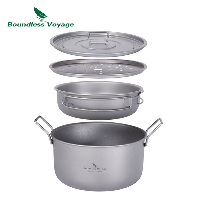 Boundless Voyage Camping Cooki - Camping Cooking Pots And Pans Set reseña y precio