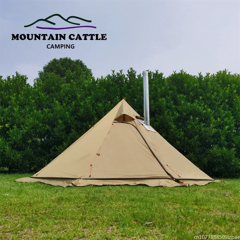 hot Pyramid Tent With Snow Ski - Camping Cooking Snow reseña y precio